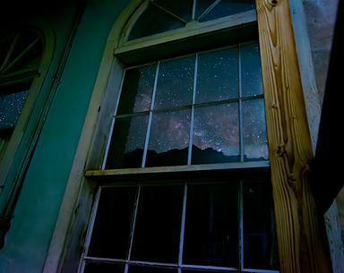 A window to the stars. Tybo ghost town, central Nevada