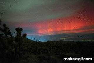 Aurora Borealis in the Mojave Desert