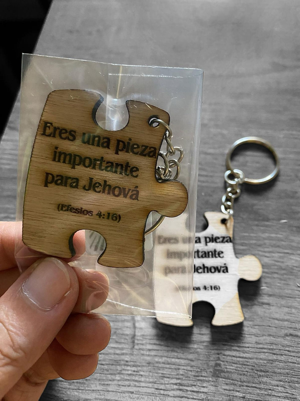 Miniatura: Llavero Eres una pieza importante para Jehová