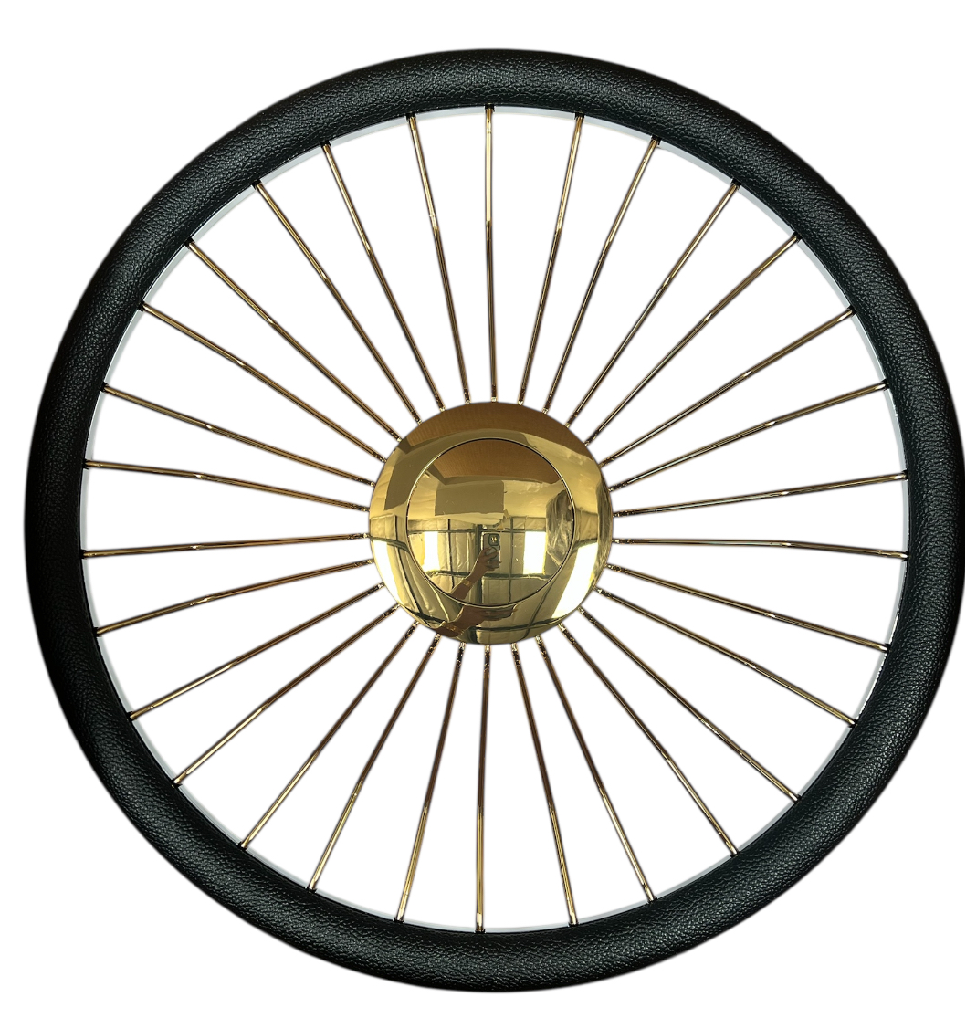 32 SPOKES GOLD STEERING WHEEL