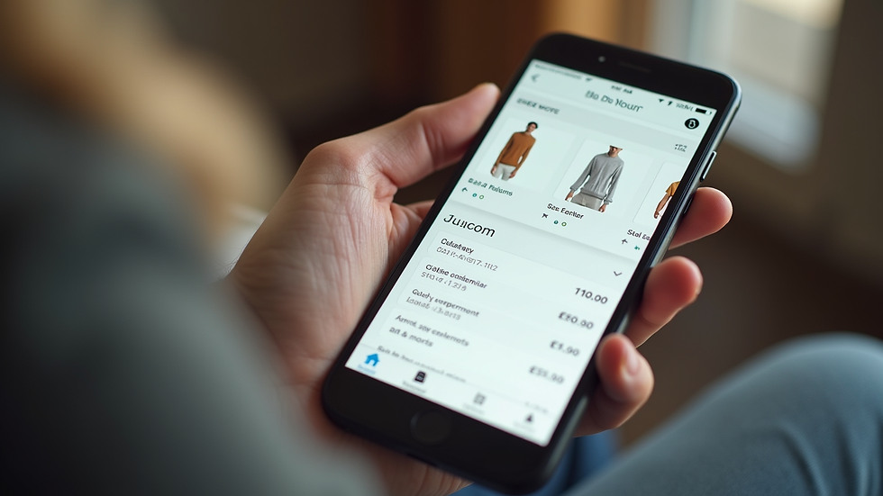 Close-up view of a mobile phone displaying an online store checkout page