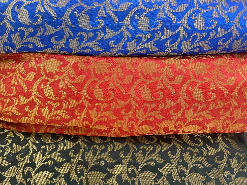 Thumbnail: Floral Banarasi Brocade Fabric for multipurpose and ladies ethnic wear use