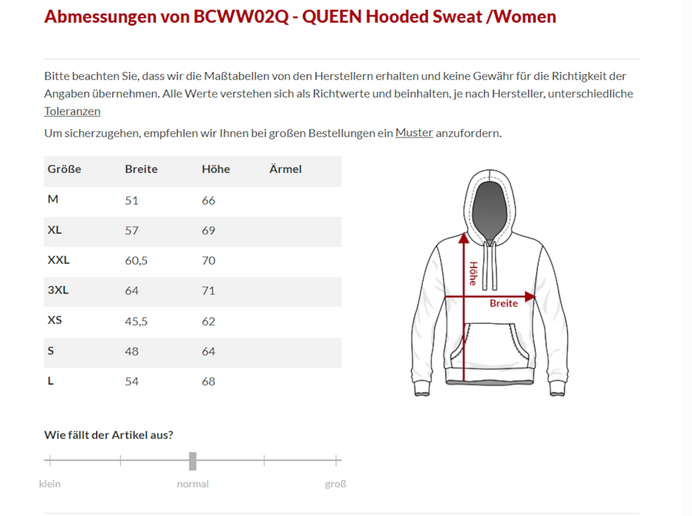 Miniaturbild: B&C Damen Hoodie bedrucken lassen