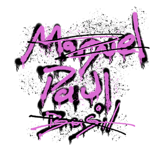 graffiti style text with crossed out "Basil" & "Manuel" but saying "Paul" instead