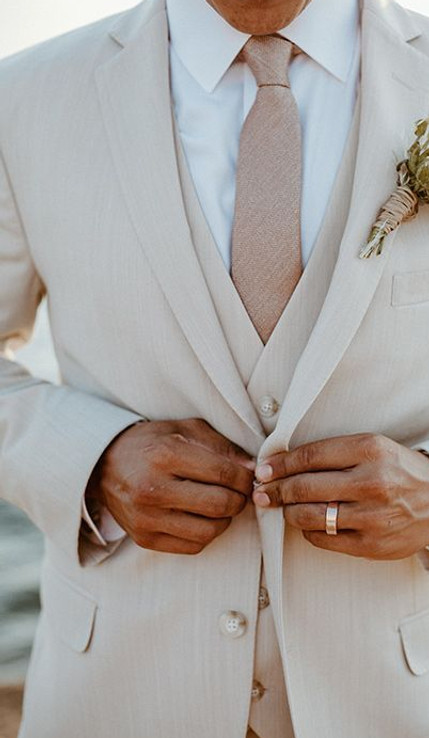 Men linen 3 piece beige wedding suits, Summer Suit, wedding suits,Men Dinner suits,Groom s