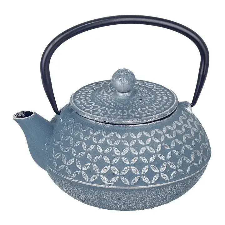 Théière en fonte bleu