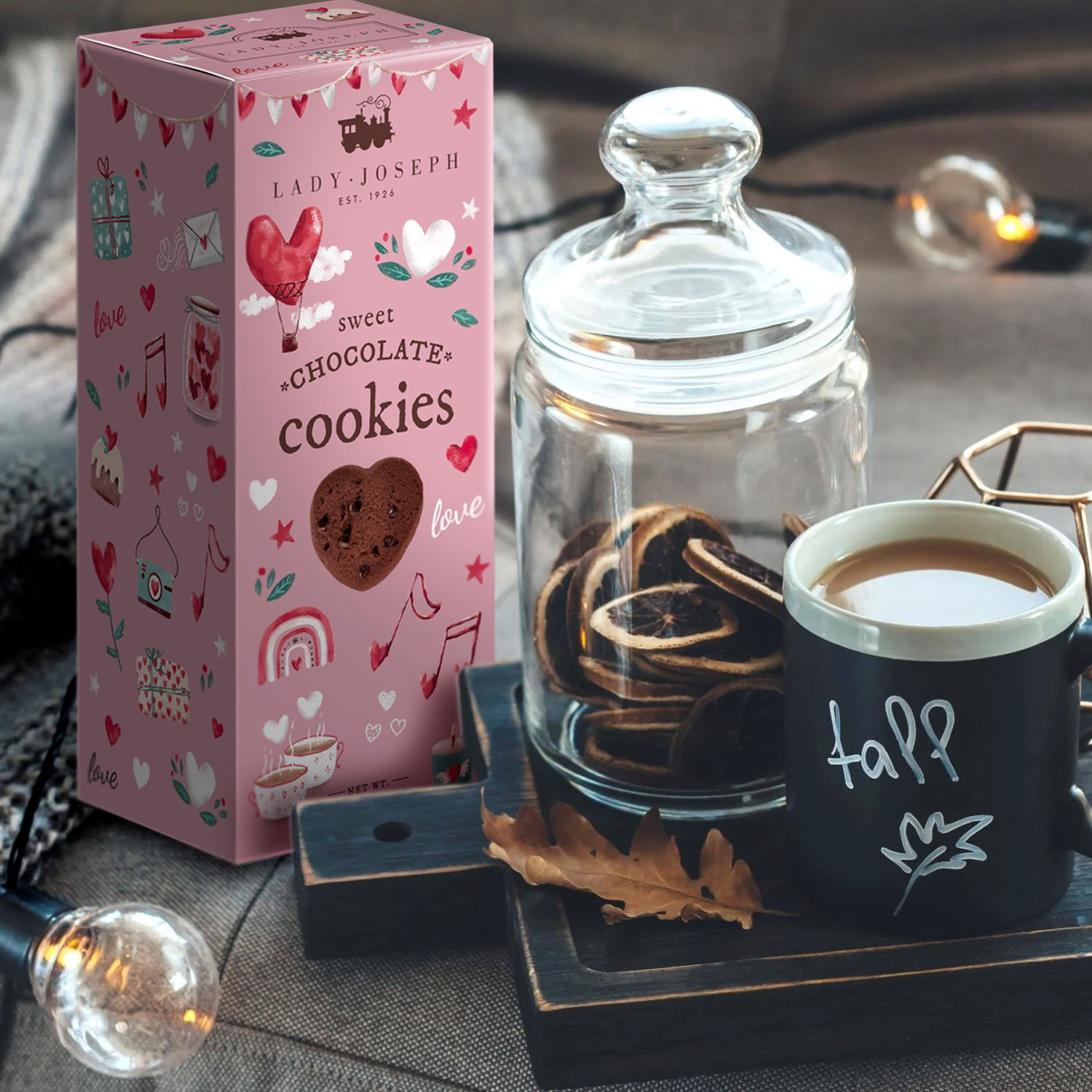 Biscuits d'amour au chocolat