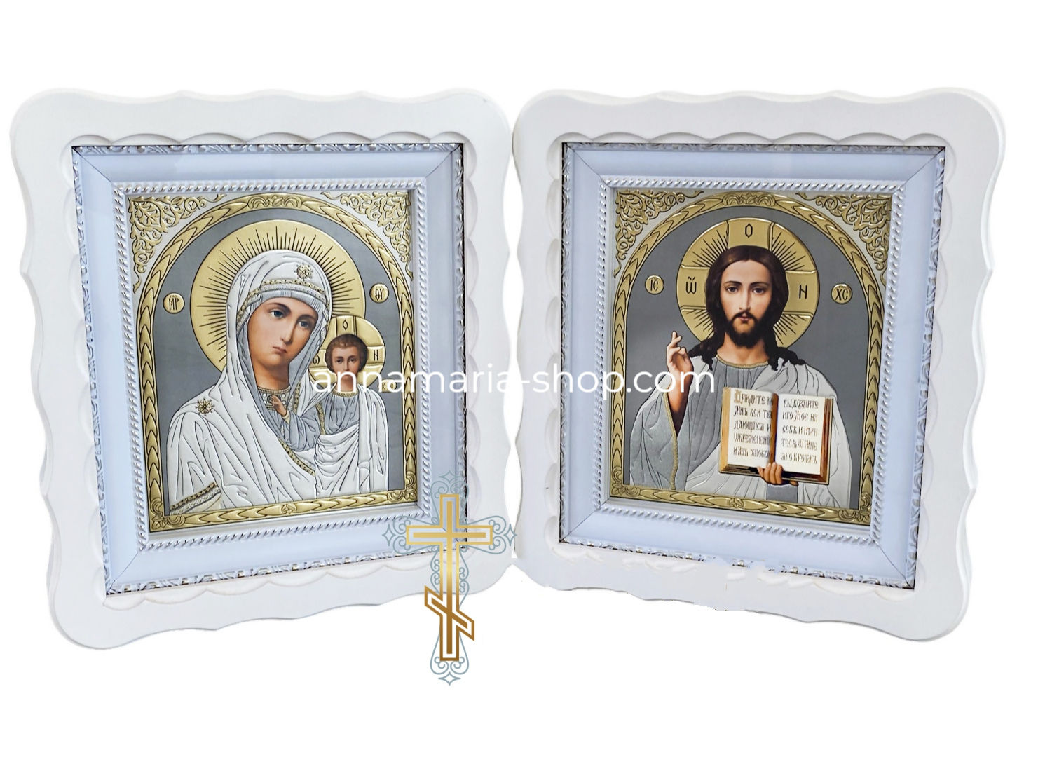 Пара Спаситель и Казанская Божья Матерь (фигурная) 25/28