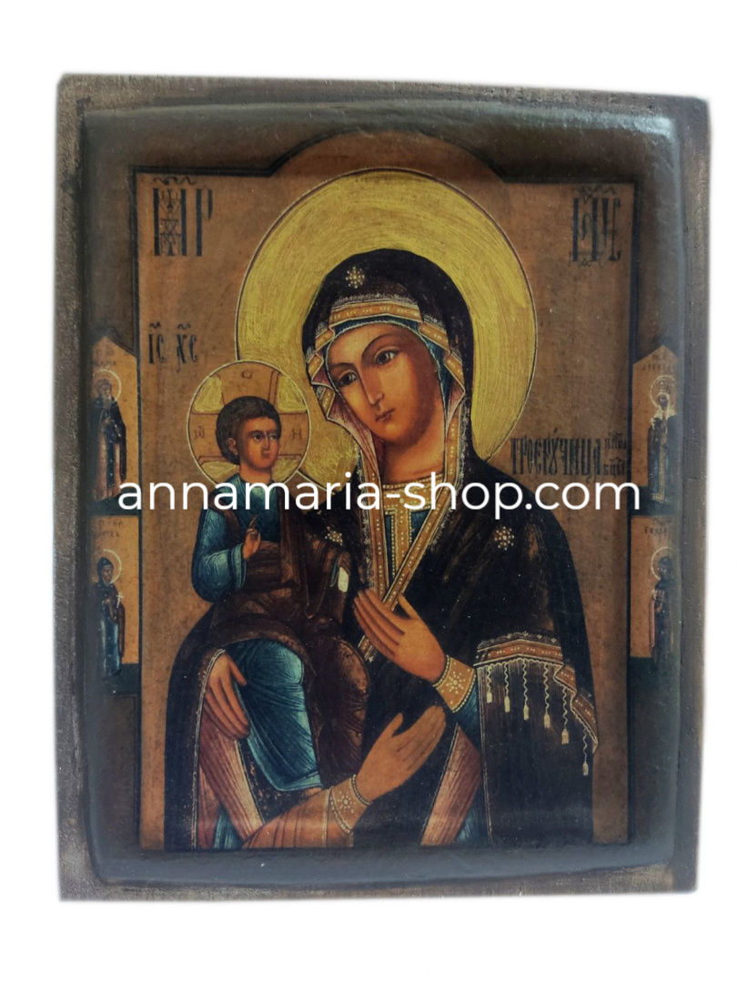 Ікона Богородиці "Володимирська" (левкас) 15/18 см