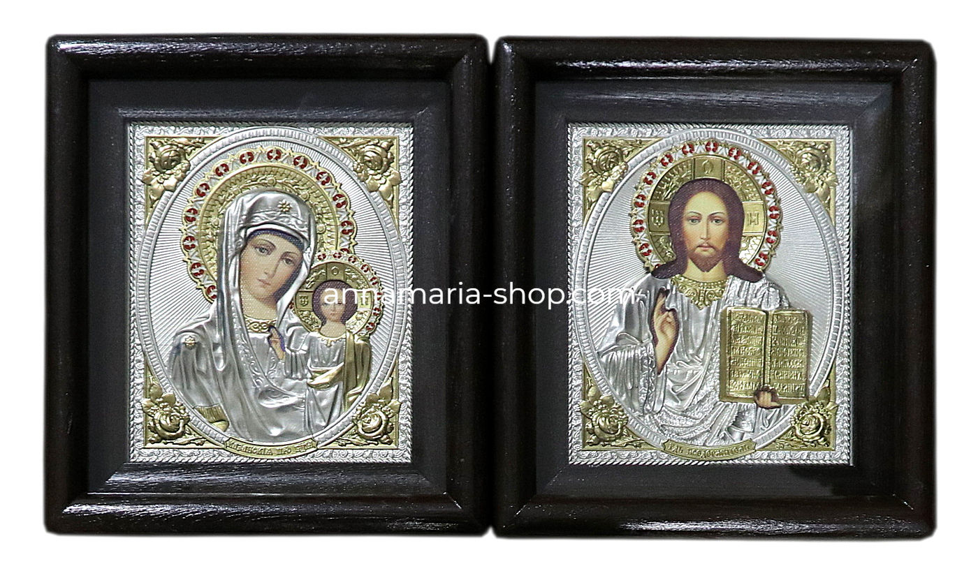 Вседержитель Казанська троянди (гальваніка, полотно) 21/24