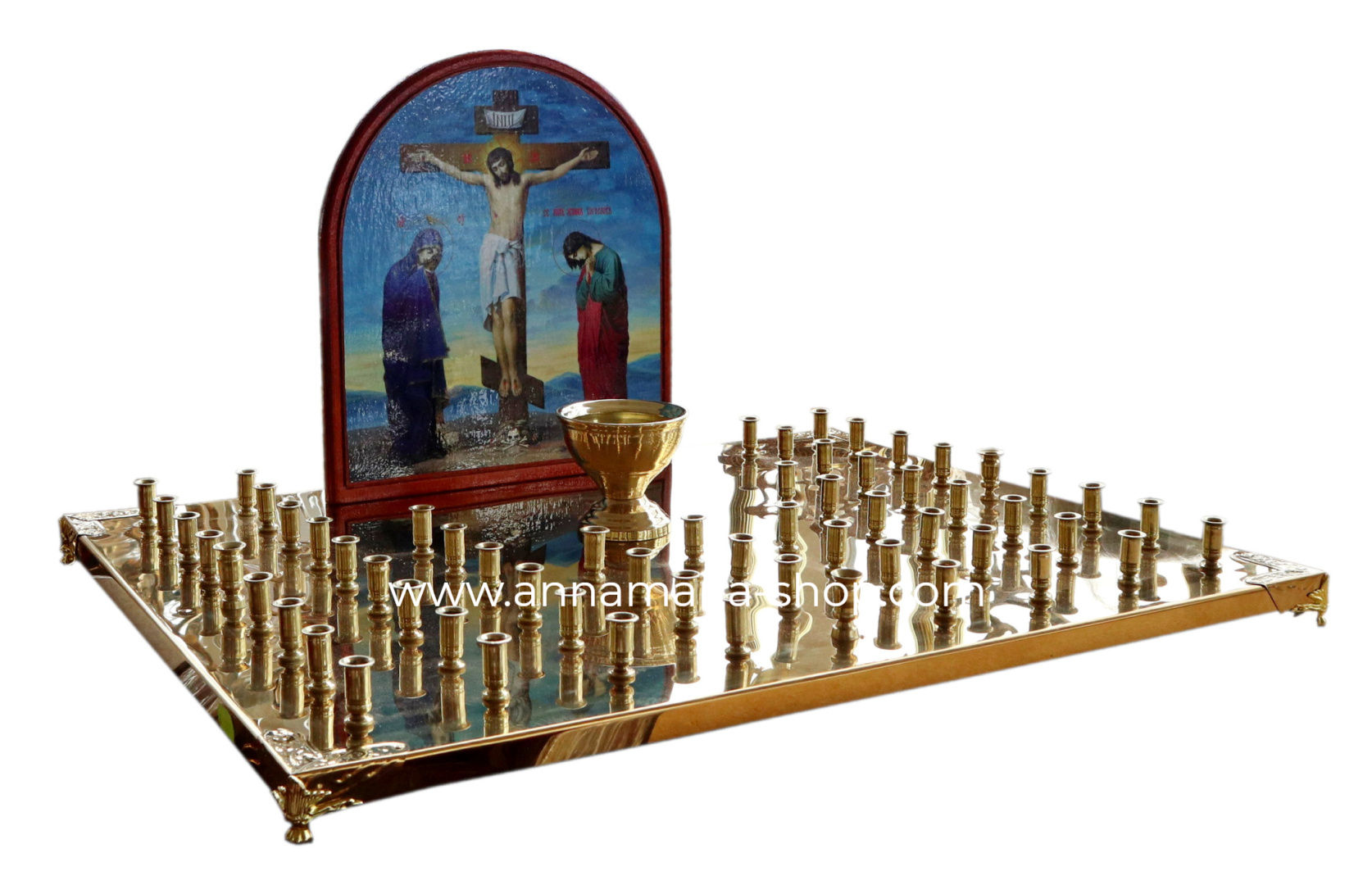 Покривало на мемориална маса с 50 свещи (арка, литография)