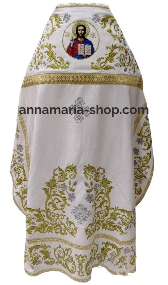 Священицьке вбрання, вишито на оксамиті білого кольору