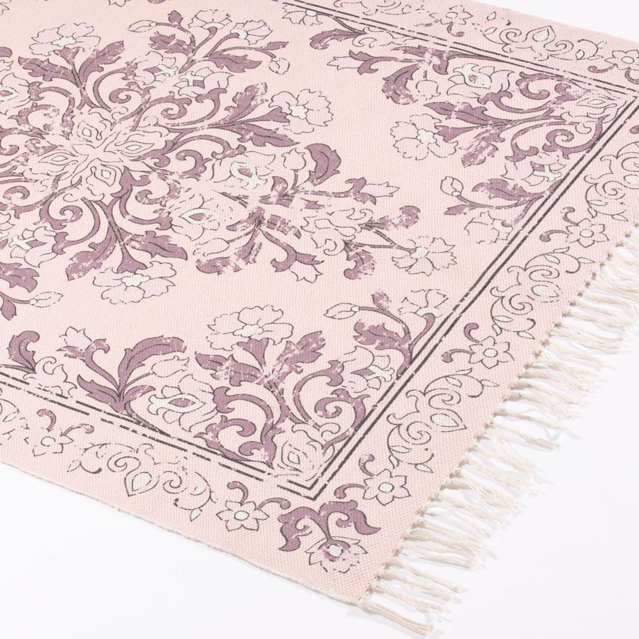 Thumbnail: Kew Antique Printed 120x170cm Mauve Rug with Tassel