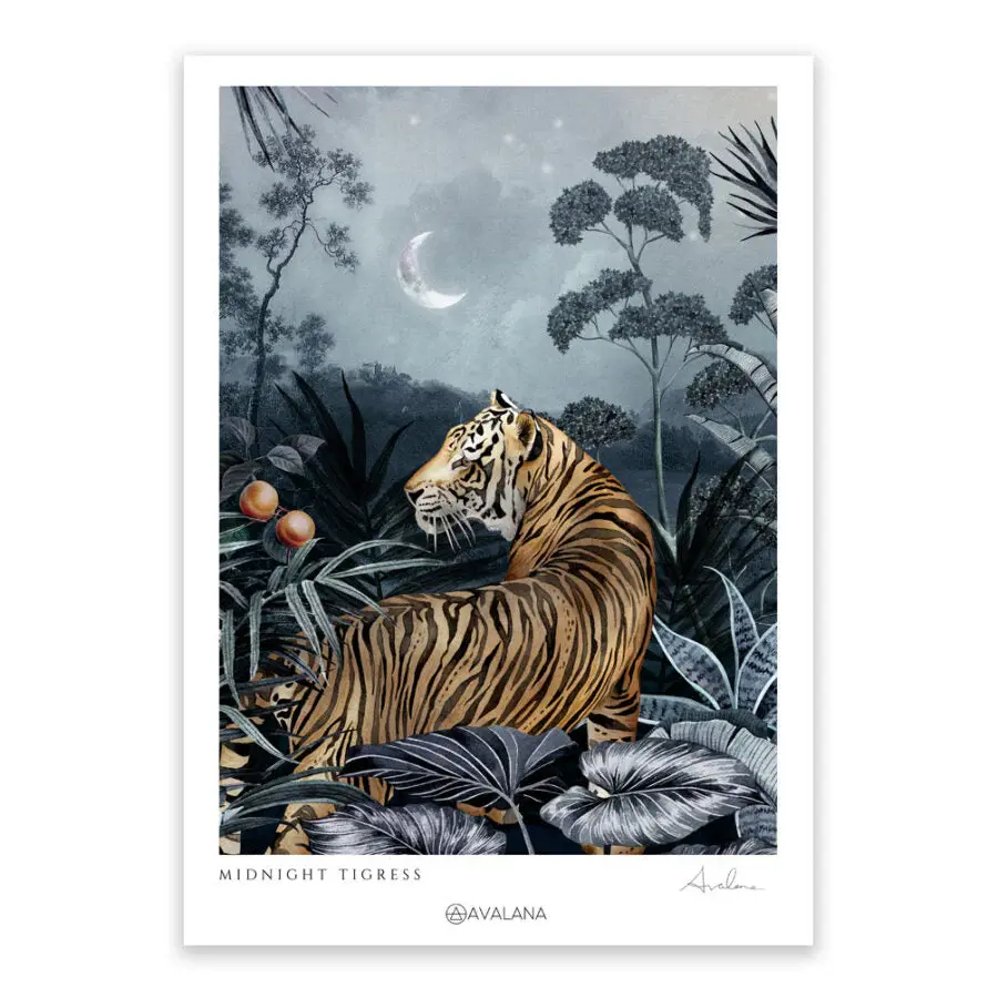 Avalana Caspian Midnight Art Print
