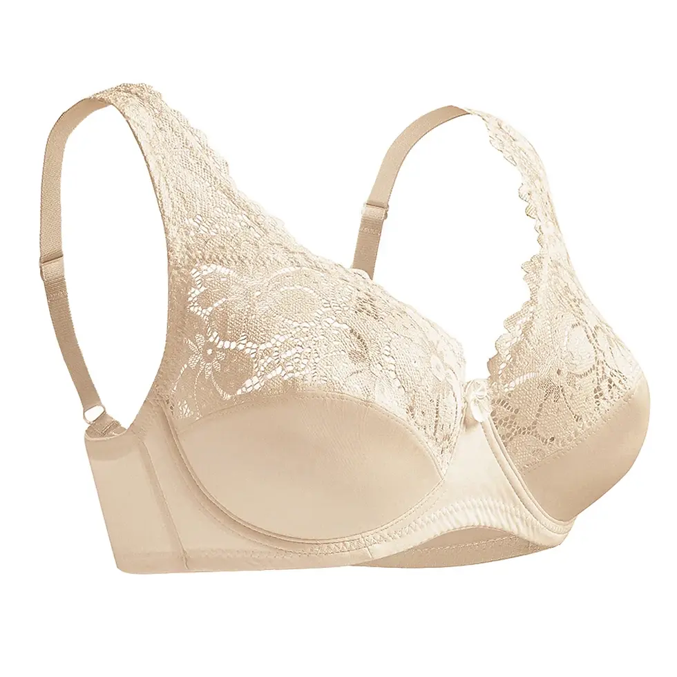 Thumbnail: Women Floral Unlined Lace Bras Transparent Perspective Brassiere Sexy Lingerie