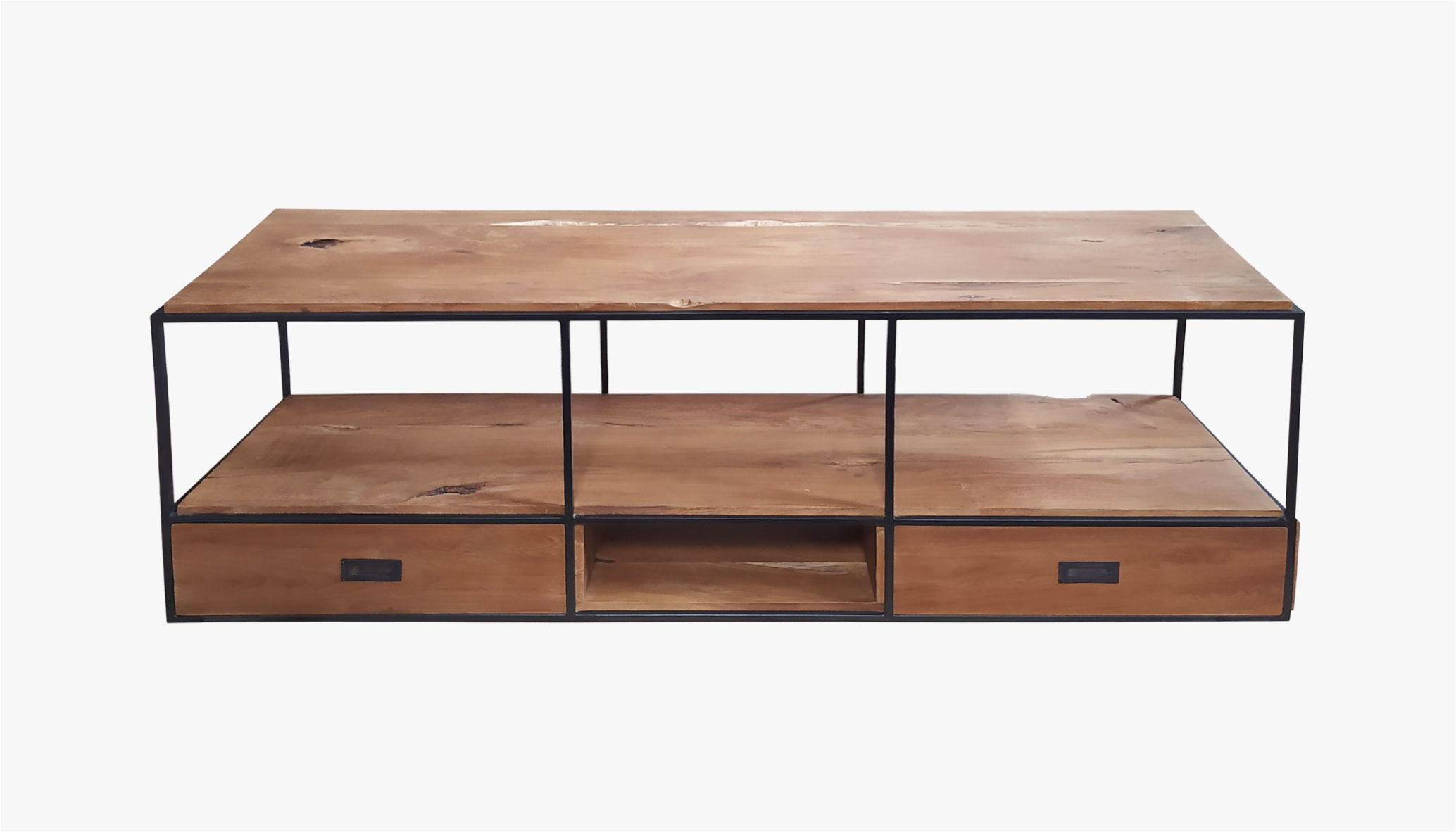 TV Dresser 2 Open Rack with 2 Drawers