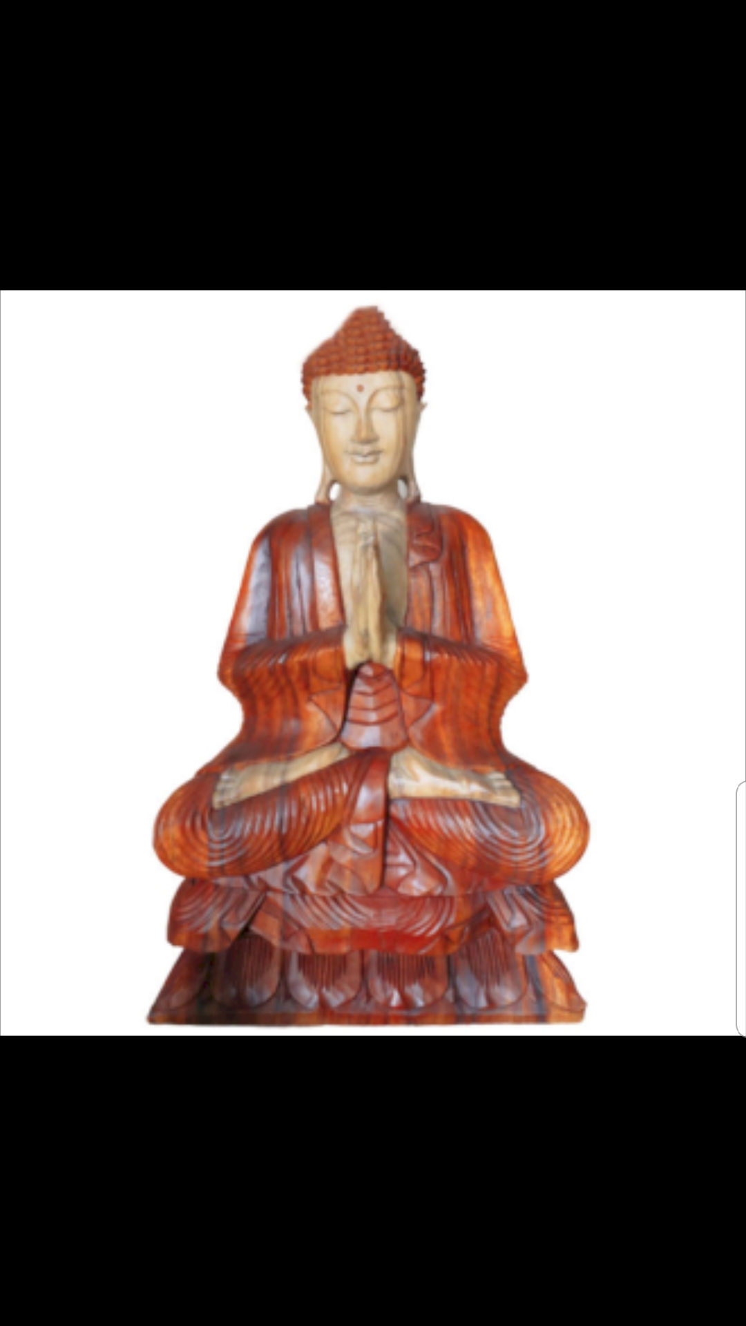 Hand Carved Buddha Statue 80 cm Welcome