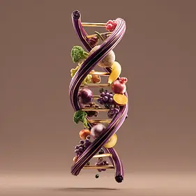 dianap_25026_an_adn_helix_with_healthy_food_inside._use_gold_an_b1dfb90c-87f6-4c77-95f5-81