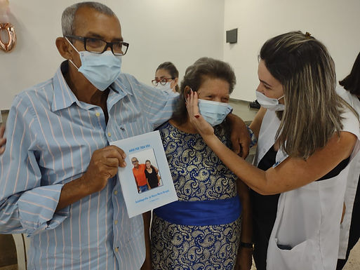 Paciente da USF do Solo Sagrado ganhou festa de aniversário surpresa