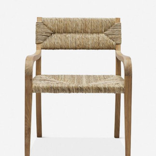 woven rattan dining armchair