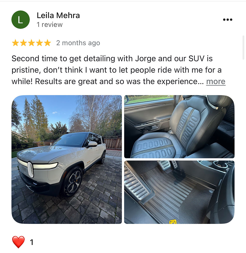 Google reviews for Mobile Waterless Details