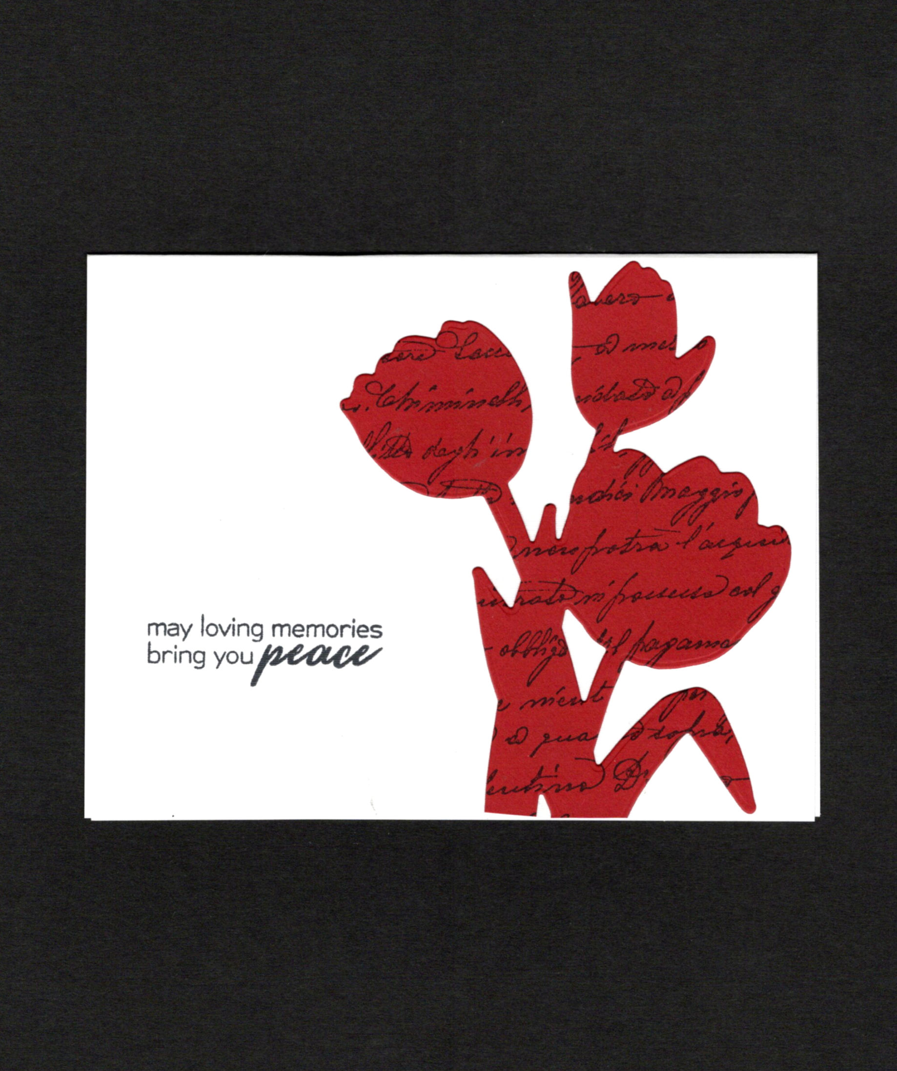 Red script flowers