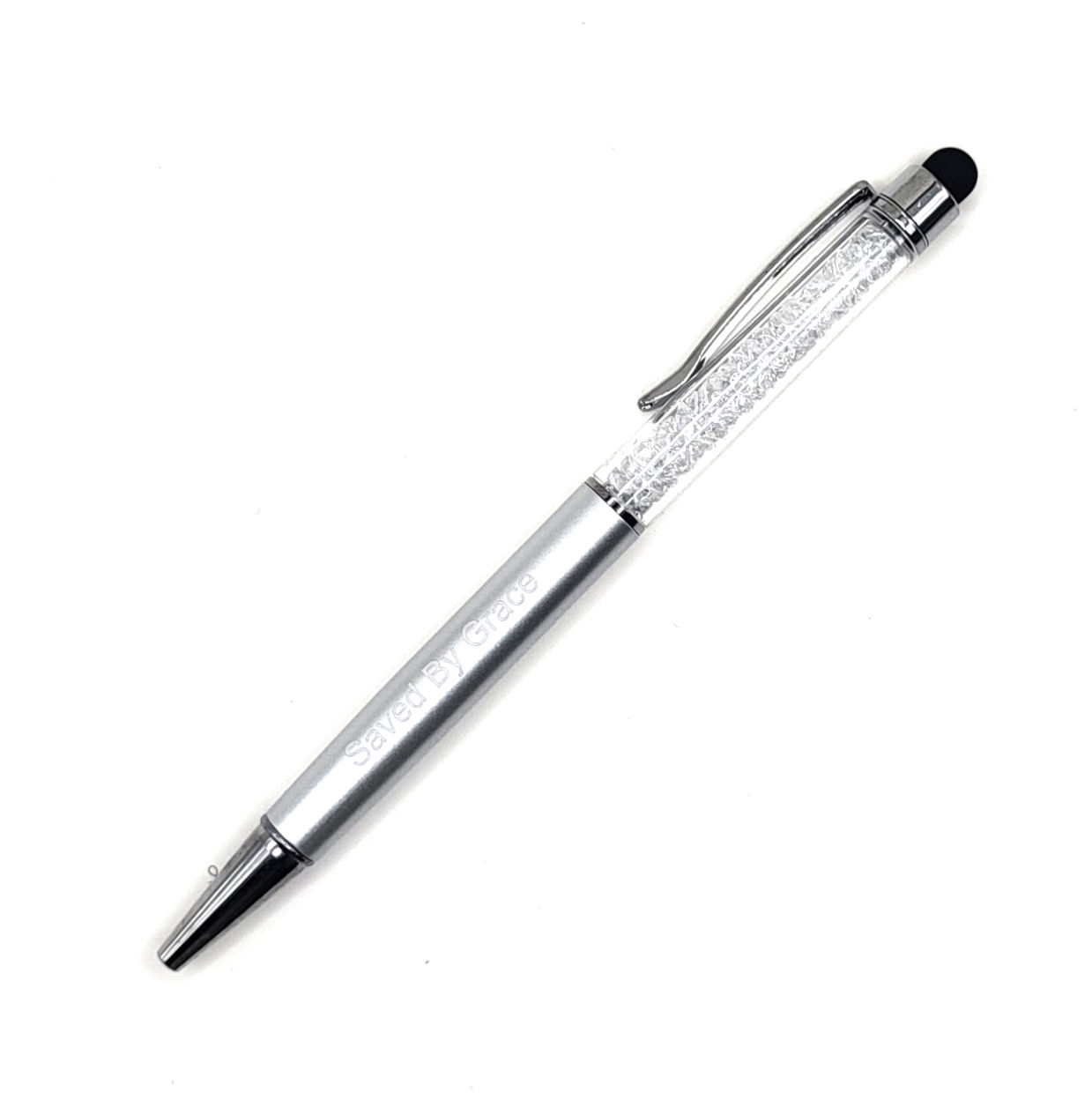 Silver Crystal Stylus Pen