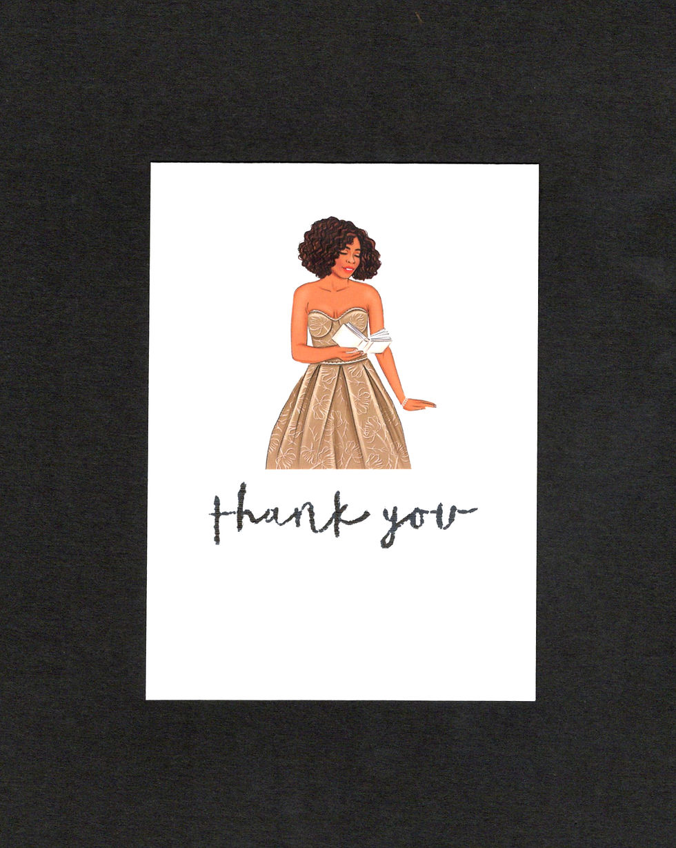 Brown Girl wearing a Champagne Dress