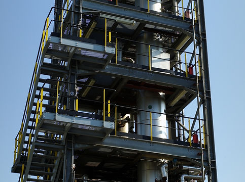 Distillation column waste oil refinery