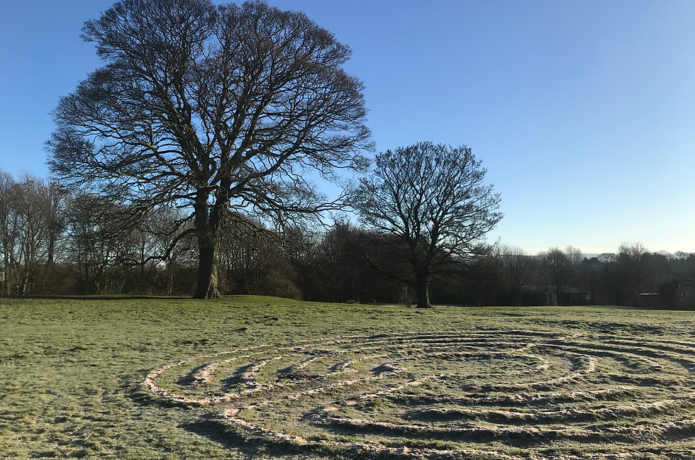 Labyrinth set in the landscape