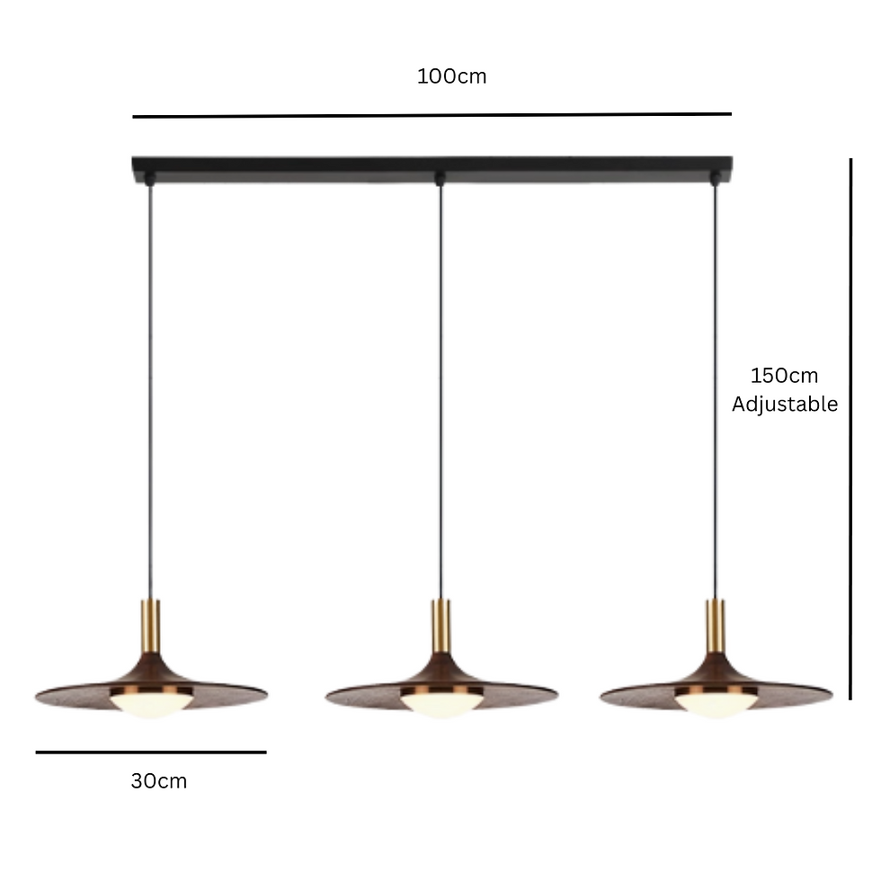 Thumbnail: Copper & Walnut Chandeliers [L-218]