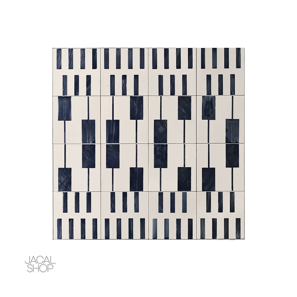 Alfabeto Set Of 44 White And Blue Tiles By Margherita Rui