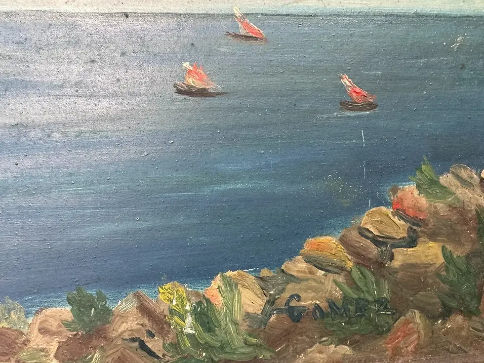 Thumbnail: Vintage Coastal Painting