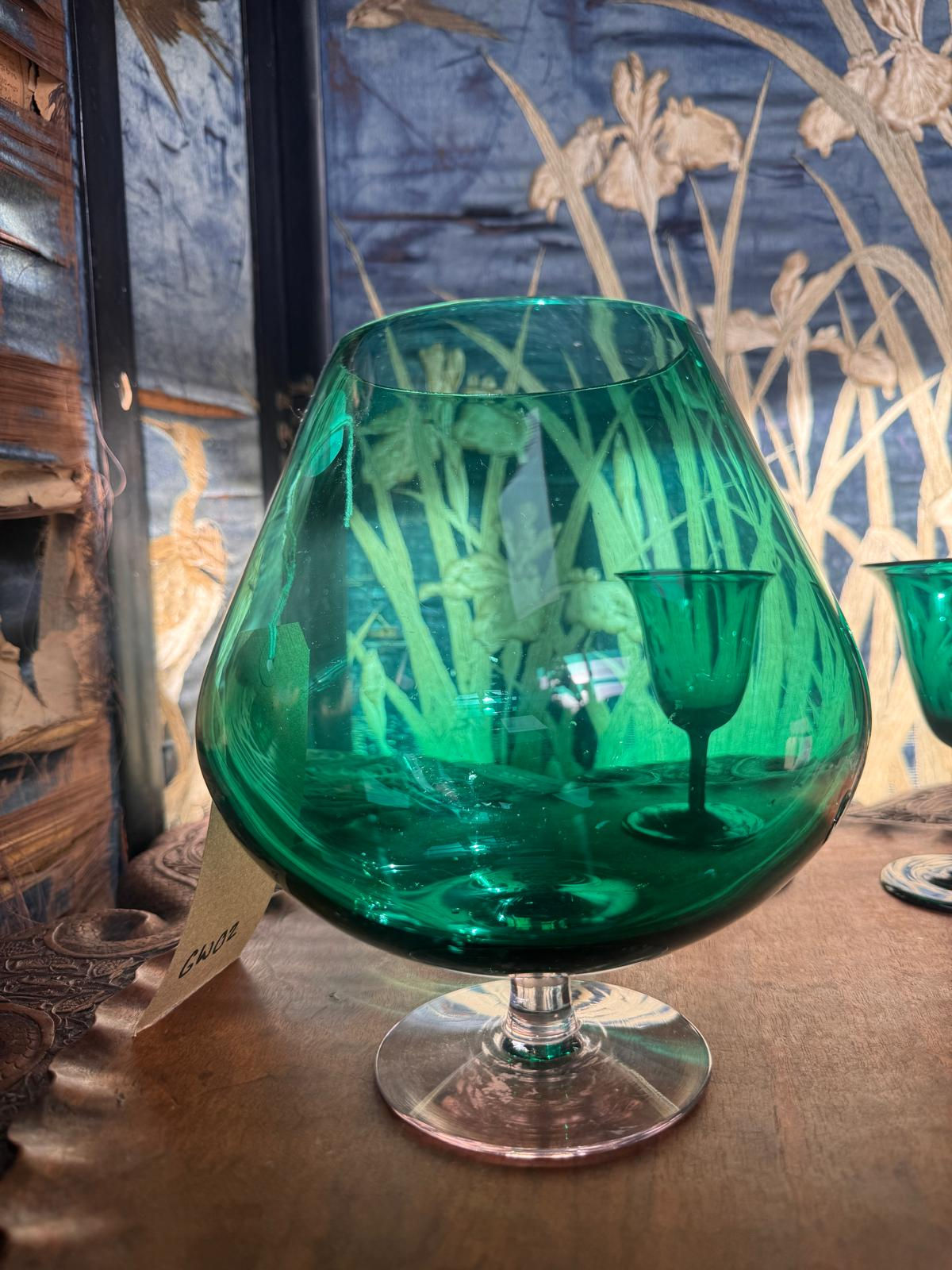 1960s Glass Rose Bowl