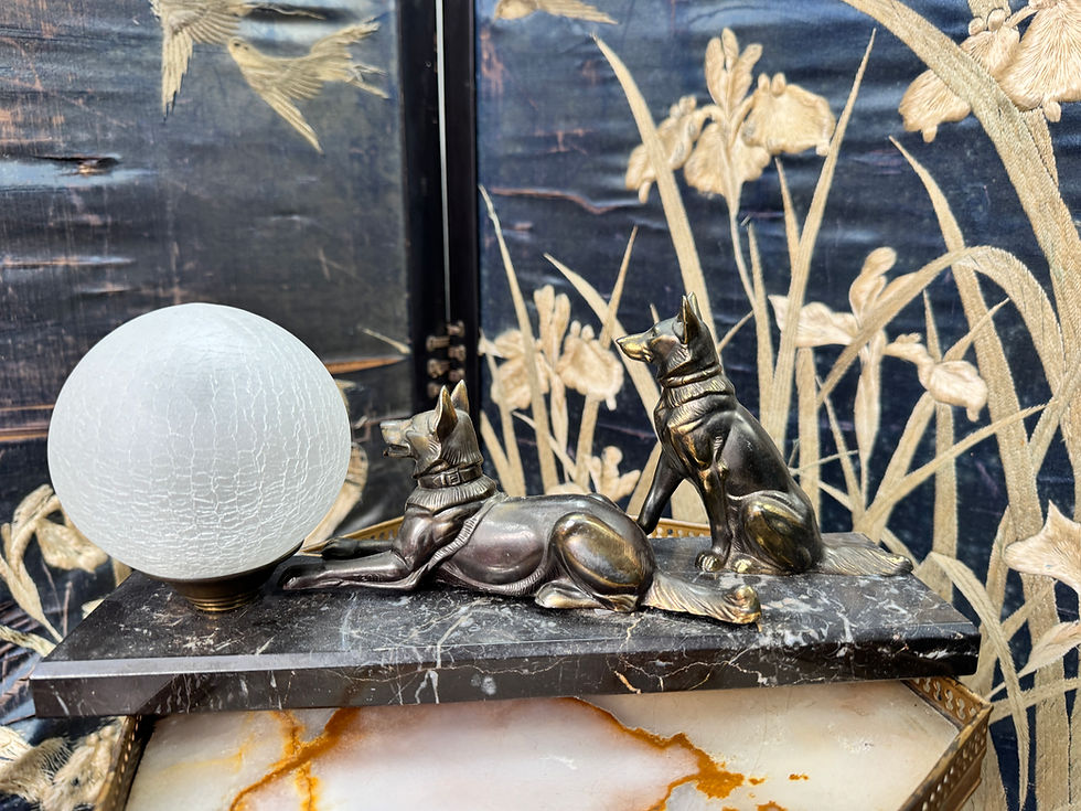 Thumbnail: German Alsatian Art Deco Lamp