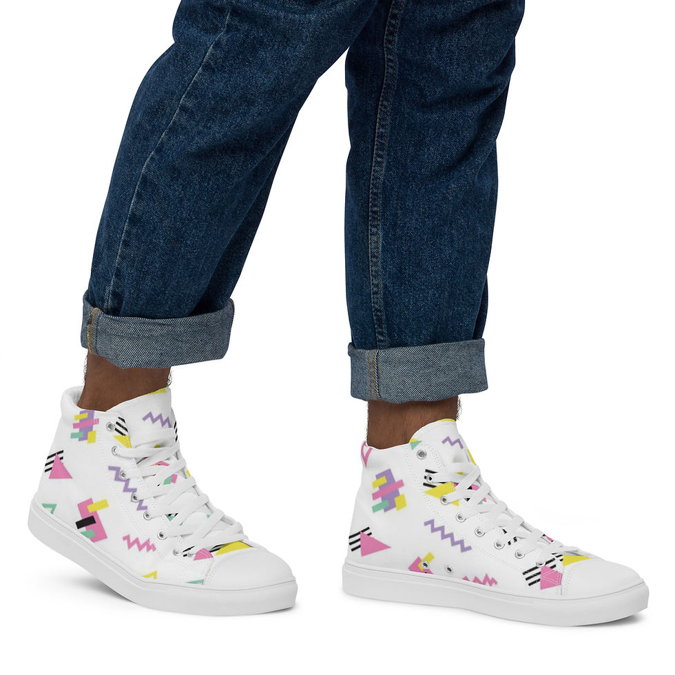 Thumbnail: DTV Unisex high top canvas shoes