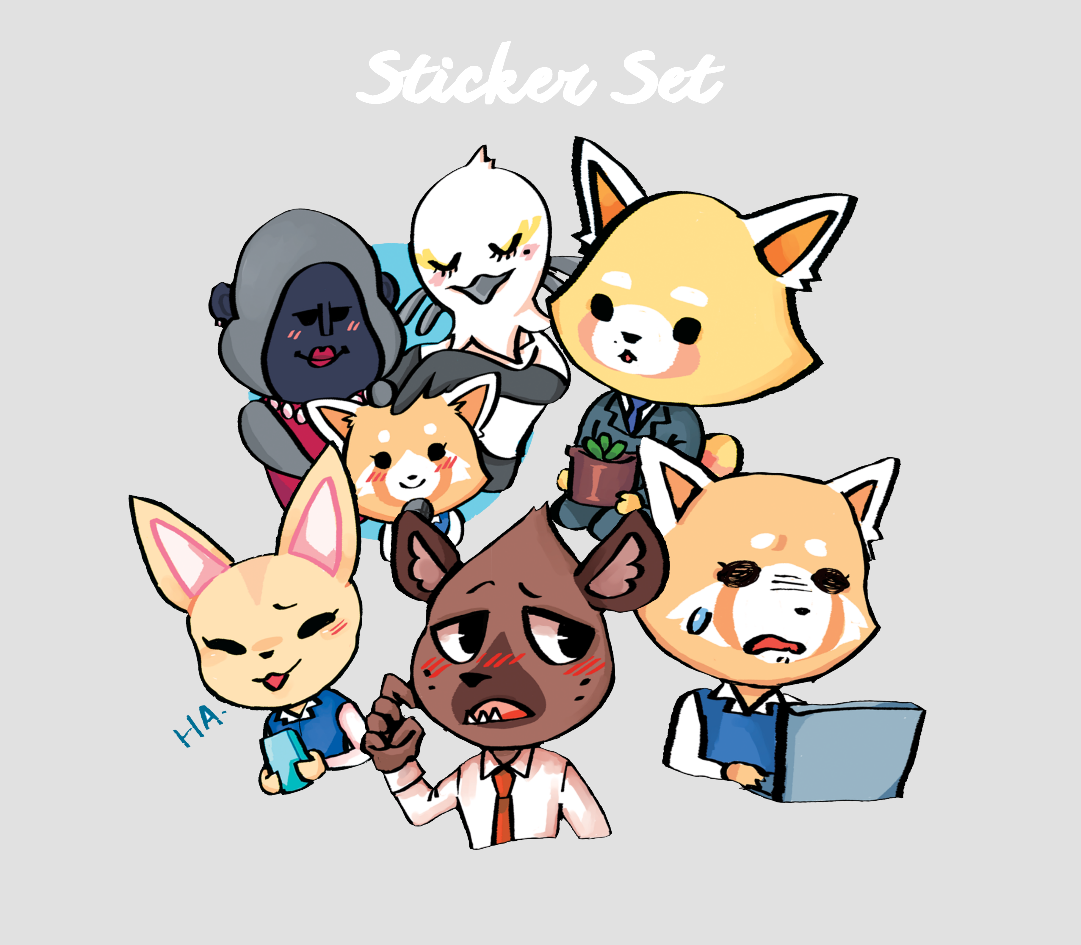 Sticker set | Aggressive Retsuko