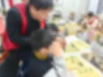1月31日,书画课,孩子们正在练字