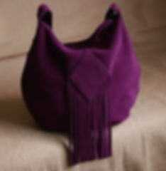 Ivy purple suede crossbody bag
