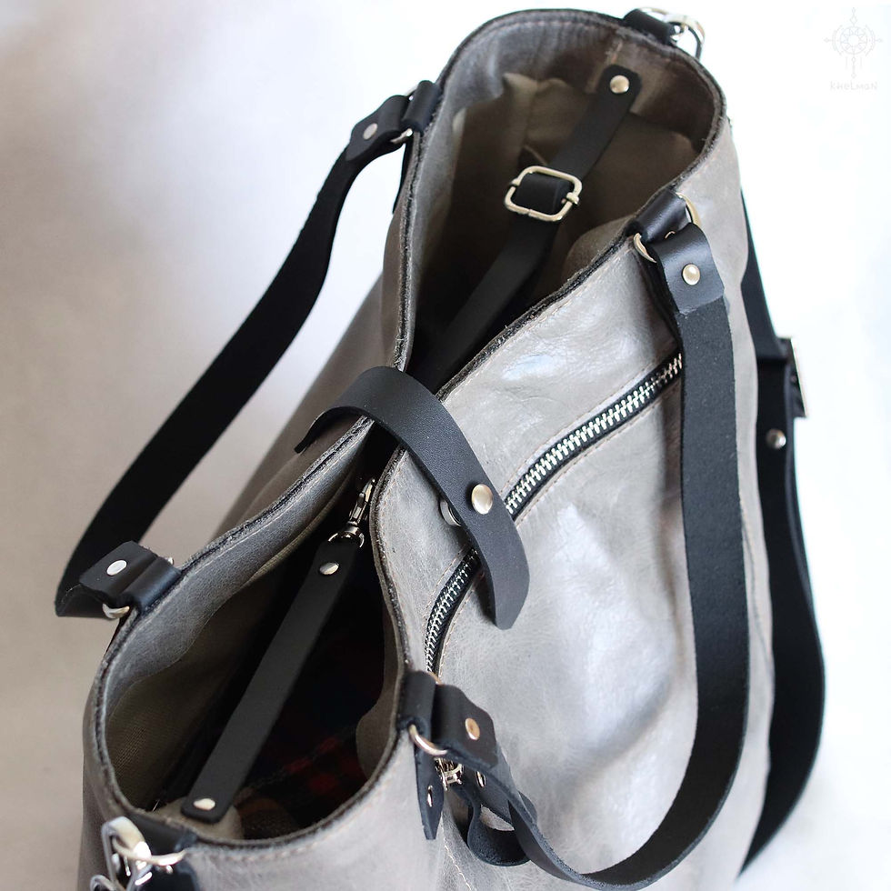 Thumbnail: Niten All catch leather tote bag