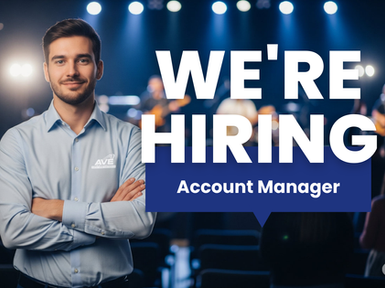 We're hiring with sales person in background