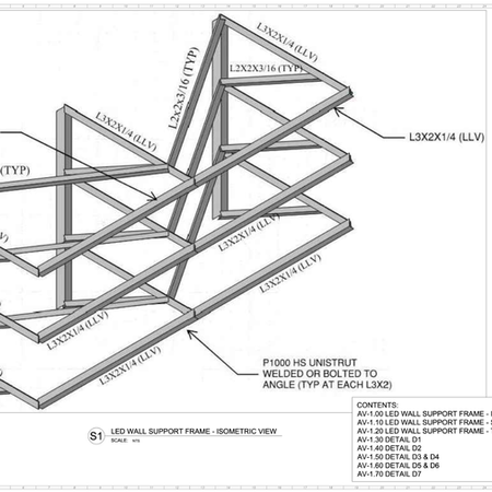 Larson Engineering Mounting Bracket Plan for Trinity Lutheran LED Wall