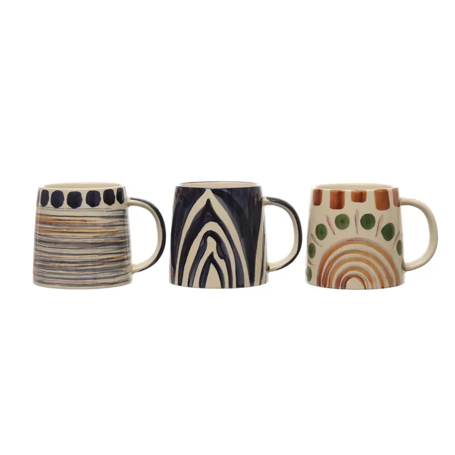 Hand-Painted Stoneware Mug