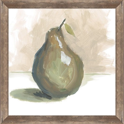 Still Life of a Pear I Framed Canvas