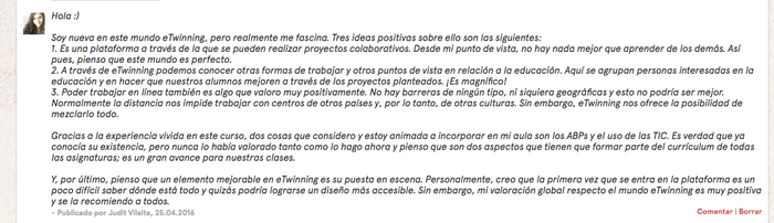 ¡Primera participación en TwinSpace!