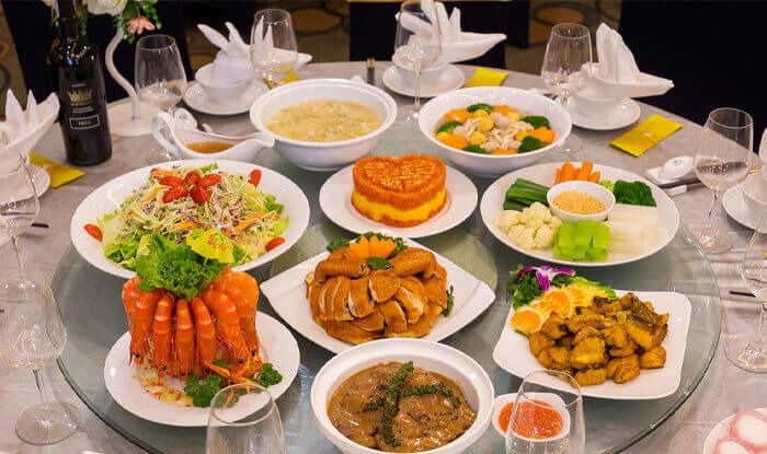 Ảnh minh họa bàn tiệc trong thực đơn đám cưới miền Nam