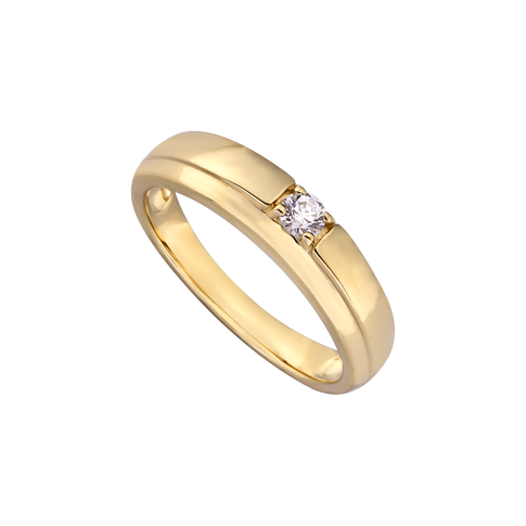 Mẫu nhẫn cưới vàng PNJ 18K gắn đá ECZ