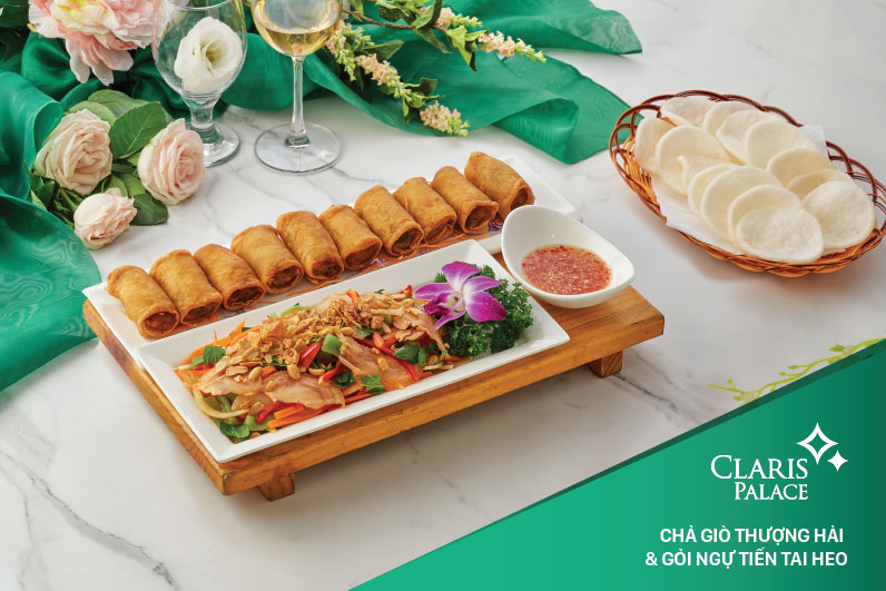 Món khai vị trong menu cưới của Claris Palace