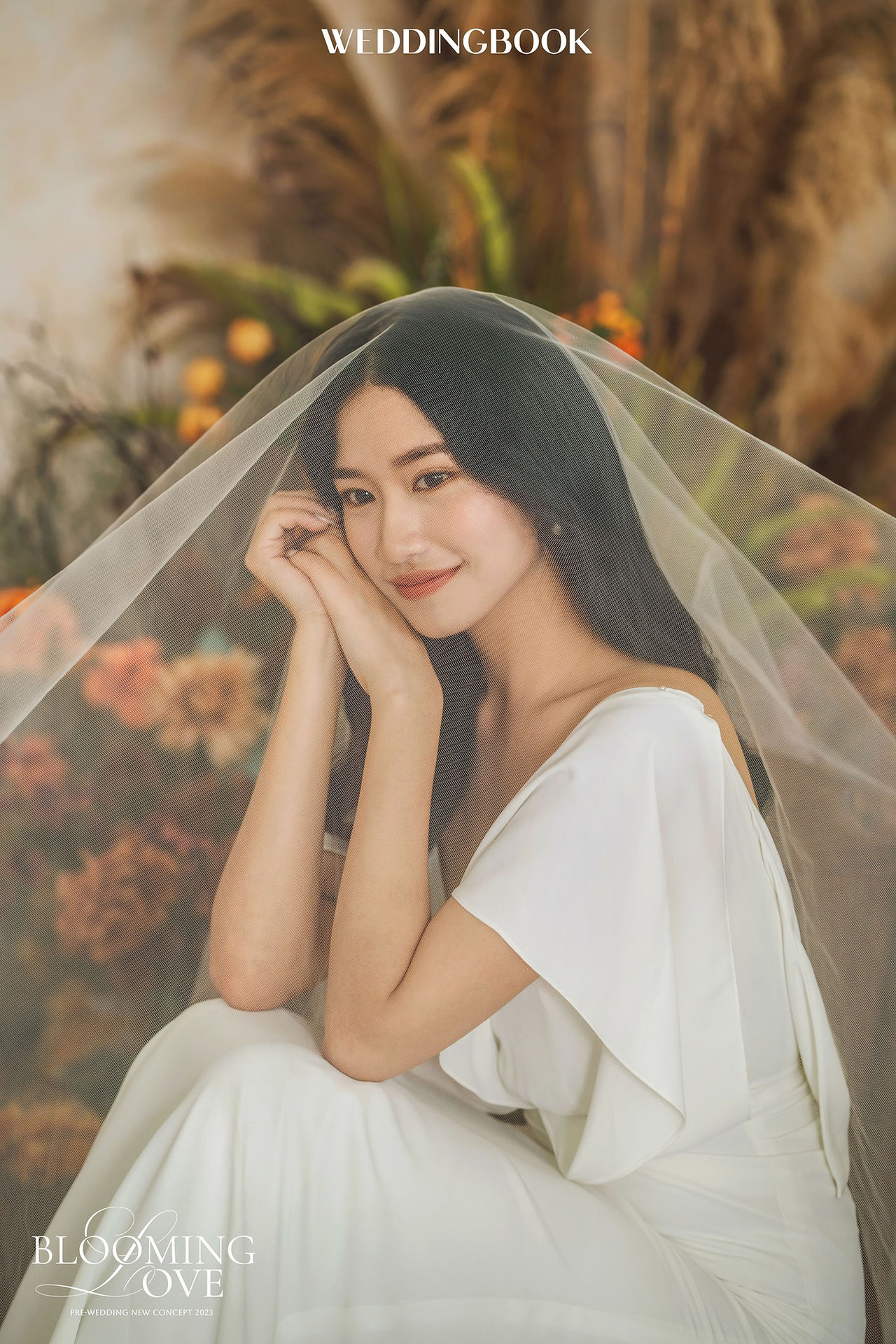 Chụp ảnh cô dâu đơn trong Studio với background vintage