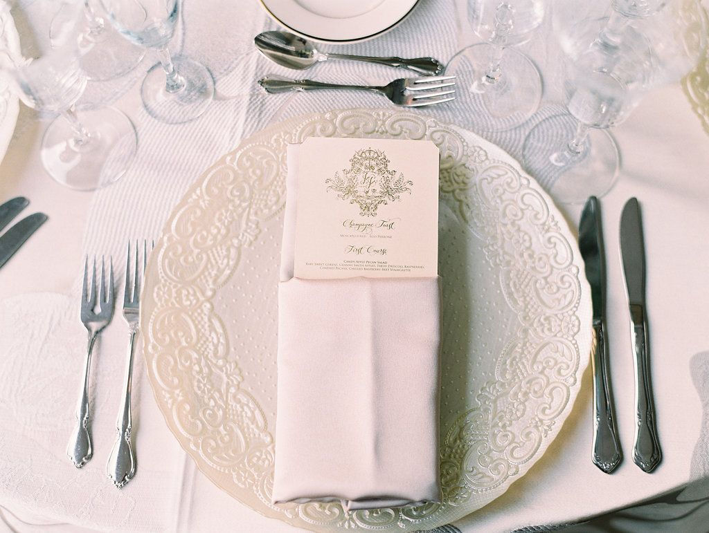 Luxury Wedding Menu Card